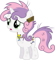 Size: 1024x1121 | Tagged: artist needed, safe, sweetie belle, g4, chris chan, female, male, simple background, solo, sonic the hedgehog, sonic the hedgehog (series), sonichu, transparent background, vector, wat, why