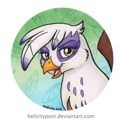 Size: 600x600 | Tagged: safe, artist:helicityponi, gilda, griffon, g4, female, solo, traditional art