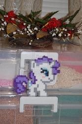 Size: 1024x1540 | Tagged: safe, rarity, g4, perler beads, photo, solo