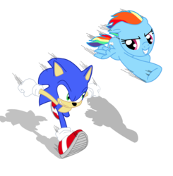 Size: 936x954 | Tagged: safe, artist:seaandsunshine, rainbow dash, g4, crossover, male, simple background, sonic the hedgehog, sonic the hedgehog (series), transparent background