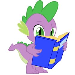 Size: 3000x3000 | Tagged: safe, artist:noah-x3, spike, g4, book, reading, show accurate, simple background, transparent background, vector