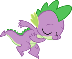 Size: 7087x5758 | Tagged: safe, spike, dragon, g4, absurd resolution, bowing, closed mouth, eyes closed, full body, simple background, solo, transparent background