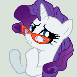 Size: 720x720 | Tagged: safe, artist:mihaaaa, rarity, g4, animated, clapping, clapping ponies, female, glasses, reaction image, solo
