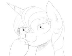 Size: 748x580 | Tagged: safe, artist:nohooves, prince blueblood, pony, unicorn, g4, princess bluebelle, rule 63, sketch, solo