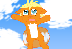 Size: 824x563 | Tagged: safe, artist:cocoasnowflakes, pony, male, miles "tails" prower, ponified, solo, sonic the hedgehog (series)