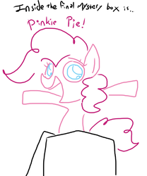 Size: 649x780 | Tagged: safe, artist:weaver, pinkie pie, g4, female, mystery box, simple background, solo, weaver you magnificent bastard, white background