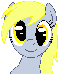 Size: 350x431 | Tagged: safe, artist:persephonestar, derpy hooves, pegasus, pony, g4, animated, blinking, face, female, mare, solo