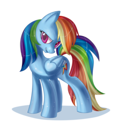 Size: 1250x1274 | Tagged: safe, artist:anthocat, rainbow dash, pegasus, pony, g4, female, mare, simple background, smiling, solo, transparent background