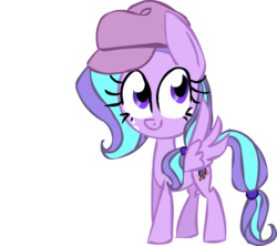 Size: 949x841 | Tagged: safe, artist:mushroomcookiebear, flitterheart, oc, oc only, pegasus, pony, g4, hat, solo