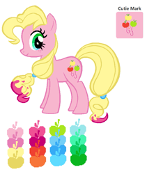 Size: 761x812 | Tagged: safe, artist:alicatkat, oc, oc only, oc:maggie pie, earth pony, pony, magical lesbian spawn, offspring, parent:applejack, parent:pinkie pie, parents:applepie, solo