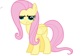 Size: 8147x6128 | Tagged: safe, artist:themidgetgoat, fluttershy, g4, absurd resolution, fluttershy is not amused, simple background, transparent background, unamused, vector