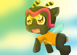Size: 710x508 | Tagged: safe, artist:cocoasnowflakes, pony, charmy bee, ponified, solo, sonic the hedgehog (series)