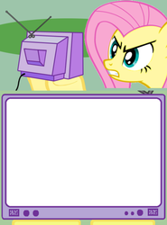 Size: 445x600 | Tagged: safe, fluttershy, g4, exploitable, exploitable meme, template, tv meme