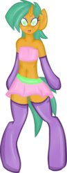 Size: 349x900 | Tagged: safe, artist:rayodragon, snails, pony, unicorn, semi-anthro, g4, bipedal, clothes, crossdressing, glitter shell, male, simple background, skirt, socks, transparent background, trap