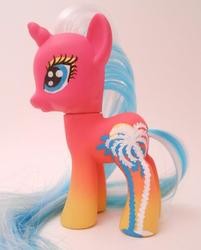 Size: 482x600 | Tagged: safe, artist:kaoskat, oc, oc only, pony, unicorn, brushable, customized toy, figure, gradient, palm tree, toy