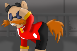 Size: 868x581 | Tagged: safe, artist:cocoasnowflakes, pony, doctor eggman, male, ponified, solo, sonic the hedgehog (series)