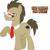 Size: 1000x1000 | Tagged: safe, artist:skiddlezizkewl, earth pony, pony, 3d glasses, far lands or bust, kurtjmac, male, minecraft, necktie, not doctor whooves, ponified, raised hoof, simple background, solo, stallion, transparent background