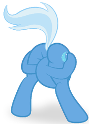 Size: 556x772 | Tagged: safe, artist:jepso, edit, trixie, pony, unicorn, g4, female, flexible, head up butt, mare, penetration, self penetration, simple background, solo, white background