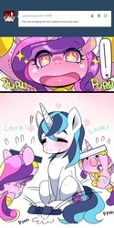 Size: 375x750 | Tagged: safe, artist:naoki, princess cadance, shining armor, g4, ask, cute, happy