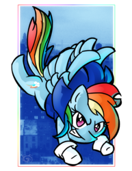 Size: 900x1165 | Tagged: safe, artist:psyguy, rainbow dash, g4, cosplay, crossover, female, male, solo, sonic the hedgehog, sonic the hedgehog (series)