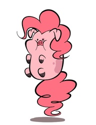 Size: 500x650 | Tagged: safe, artist:footsam, pinkie pie, pig, baby cakes, g4, female, gravity falls, male, obese, piggie pie, pigified, pixiv, solo, species swap, waddles