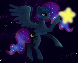 Size: 1888x1536 | Tagged: dead source, safe, artist:sherbet-boo, princess luna, g4, female, solo, stars, tangible heavenly object