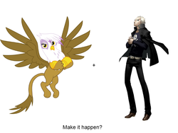 Size: 800x600 | Tagged: safe, gilda, griffon, g4, exploitable meme, make it happen, persona, persona 4, tatsumi kanji