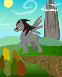 Size: 2538x3140 | Tagged: safe, artist:hislilhalo1, pony, male, ponified, shadow the hedgehog, solo, sonic the hedgehog (series)