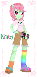 Size: 500x1039 | Tagged: safe, artist:kpendragon, minty, anthro, equestria girls, g3, g4, equestria girls-ified, g3 to equestria girls, humanized