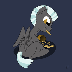 Size: 1600x1600 | Tagged: safe, artist:thexiiilighnting, thunderlane, g4, colt, cookie, cookie jar, foal, food, sitting, younger