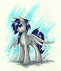Size: 1907x2235 | Tagged: safe, artist:moonlightfl, oc, oc only, oc:moonlight flare, pegasus, pony, markers, solo, traditional art