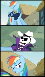 Size: 800x1356 | Tagged: safe, rainbow dash, g4, the man they call ghost, true capitalist radio, unmasked