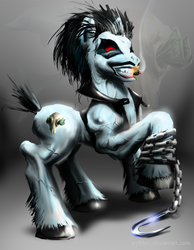 Size: 1085x1401 | Tagged: safe, artist:wylfden, dc comics, lobo, ponified