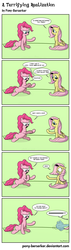 Size: 1216x4295 | Tagged: safe, artist:pony-berserker, fluttershy, pinkie pie, earth pony, pegasus, pony, comic:a terrifying realization, g4, 2013, anatomy, arm, art rage studio pro 3, artrage, border, comic, coronary band, coronet (anatomy), dialogue, discussion, duo, duo female, english, female, frown, fur, gritted teeth, hair, hooves, humor, indoors, inkscape, joke, leg, looking at something, looking down, mare, missing, missing coronary band, missing coronet, open mouth, raised arm, raised hoof, raised leg, realization, running away, screaming, shocked, showing, sitting, speech bubble, stare, startled, talking, terrified, thinking, wide eyes, wondering
