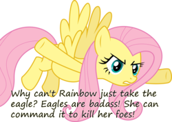 Size: 1262x900 | Tagged: safe, fluttershy, eagle, g4, angry, insane pony thread, tumblr