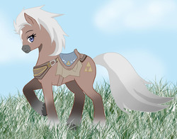 Size: 1484x1163 | Tagged: safe, artist:angelofhapiness, earth pony, pony, crossover, epona, epony, female, mare, nintendo, ponified, solo, the legend of zelda