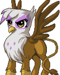 Size: 256x320 | Tagged: safe, artist:friendlyfirefox, gilda, griffon, g4, female, pixel art, pony wars advance, simple background, solo, transparent background