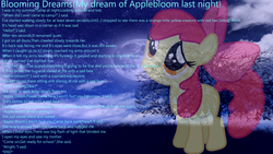 Size: 1920x1080 | Tagged: safe, apple bloom, g4, dream, story