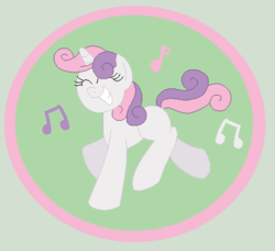 Size: 435x397 | Tagged: safe, artist:cookiejelly, sweetie belle, g4, dancing, female, solo