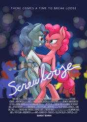 Size: 1024x1448 | Tagged: safe, artist:snapai, pinkie pie, screw loose, g4, female, footloose, jabberwocky, movie poster, parody, rule 63