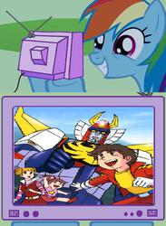 Size: 511x700 | Tagged: safe, rainbow dash, g4, exploitable meme, trider g7, tv meme, watta