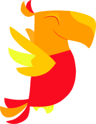 Size: 1239x1589 | Tagged: safe, artist:moemneop, phoenix, baby, eyes closed, happy, phoenix chick, simple background, smiling, solo, transparent background, vector