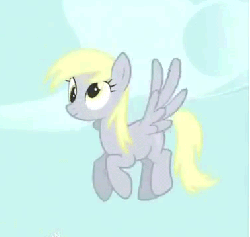 Size: 378x359 | Tagged: safe, screencap, derpy hooves, pegasus, pony, g4, the super speedy cider squeezy 6000, animated, cropped, female, flapping, floating, flying, loop, mare, solo