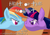 Size: 1000x693 | Tagged: safe, artist:batsofchaos, rainbow dash, twilight sparkle, g4, cover, fanfic, glare, grumpy, ship:twidash, shipping