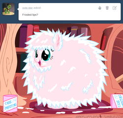 Size: 650x625 | Tagged: safe, artist:mixermike622, oc, oc only, oc:fluffle puff, tumblr:ask fluffle puff, g4, frosting, solo