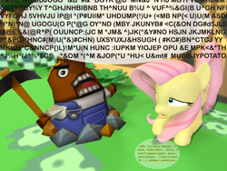 Size: 1024x768 | Tagged: safe, artist:pika-robo, fluttershy, g4, 3d, angrish, animal crossing, crossover, gmod, keyboard mashing, mr. resetti, nintendo