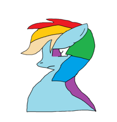 Size: 1055x1107 | Tagged: safe, rainbow dash, g4, female, simple background, solo, white background