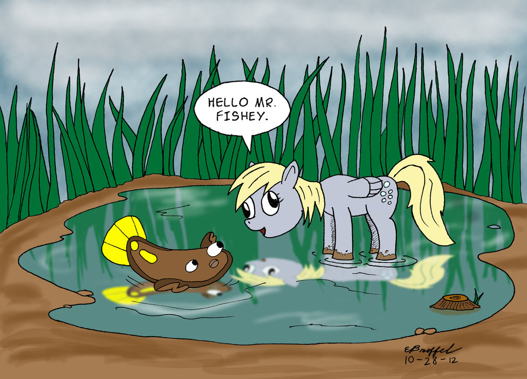 Safe Artist Cartoon Eric Derpy Hooves Pegasus Pony