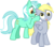 Size: 6000x5324 | Tagged: safe, artist:andy price, artist:masem, idw, derpy hooves, lyra heartstrings, pegasus, pony, g4, absurd resolution, female, idw showified, mare, simple background, tongue out, transparent background, vector