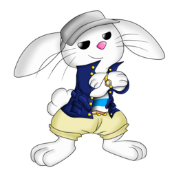 Size: 1200x1200 | Tagged: safe, artist:midnightmeowth, angel bunny, g4, clothes, hat, male, simple background, smug, solo, transparent background